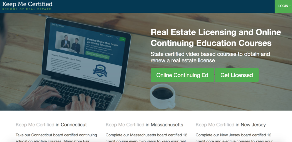 Renew your Massachusetts real estate license online at keepmecertified