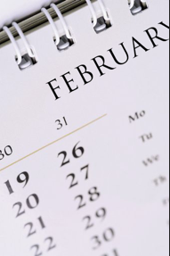 February real estate calendar