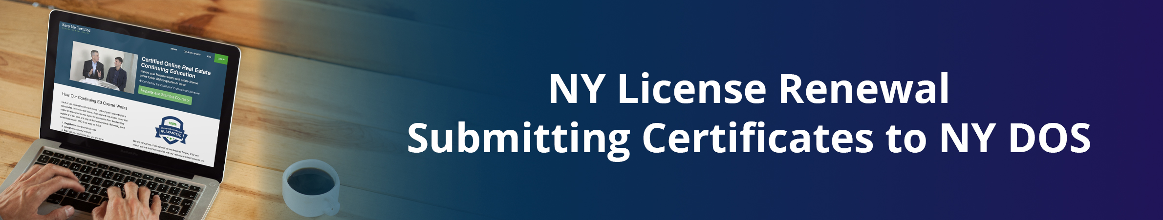 Submit CE Certificates to NY DOS