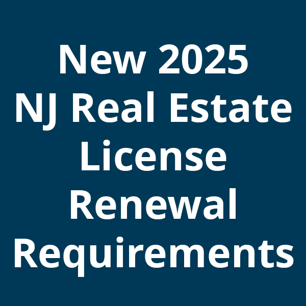 2025 New Jersey Real Estate Continuing Ed Requirements - NEW