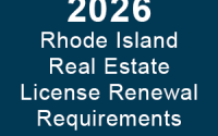 2026 Rhode Island Real estate License renewal requirements